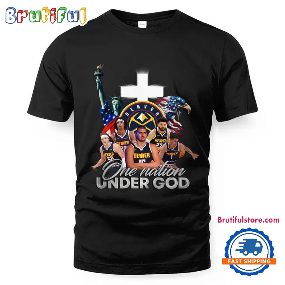 NBA Denver Nuggets One Nation Under God Vintage T Shirt