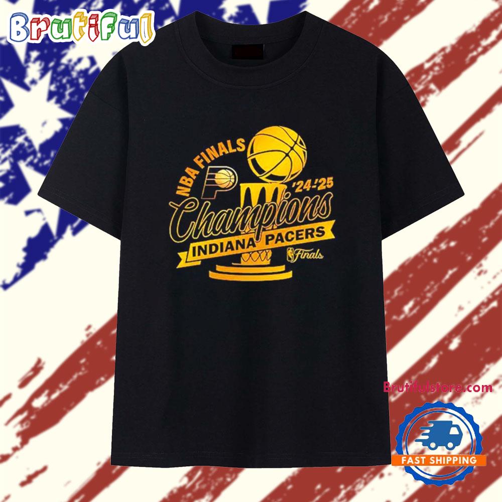 NBA Finals 24-25 Champions Indiana Pacers Trophy T Shirt