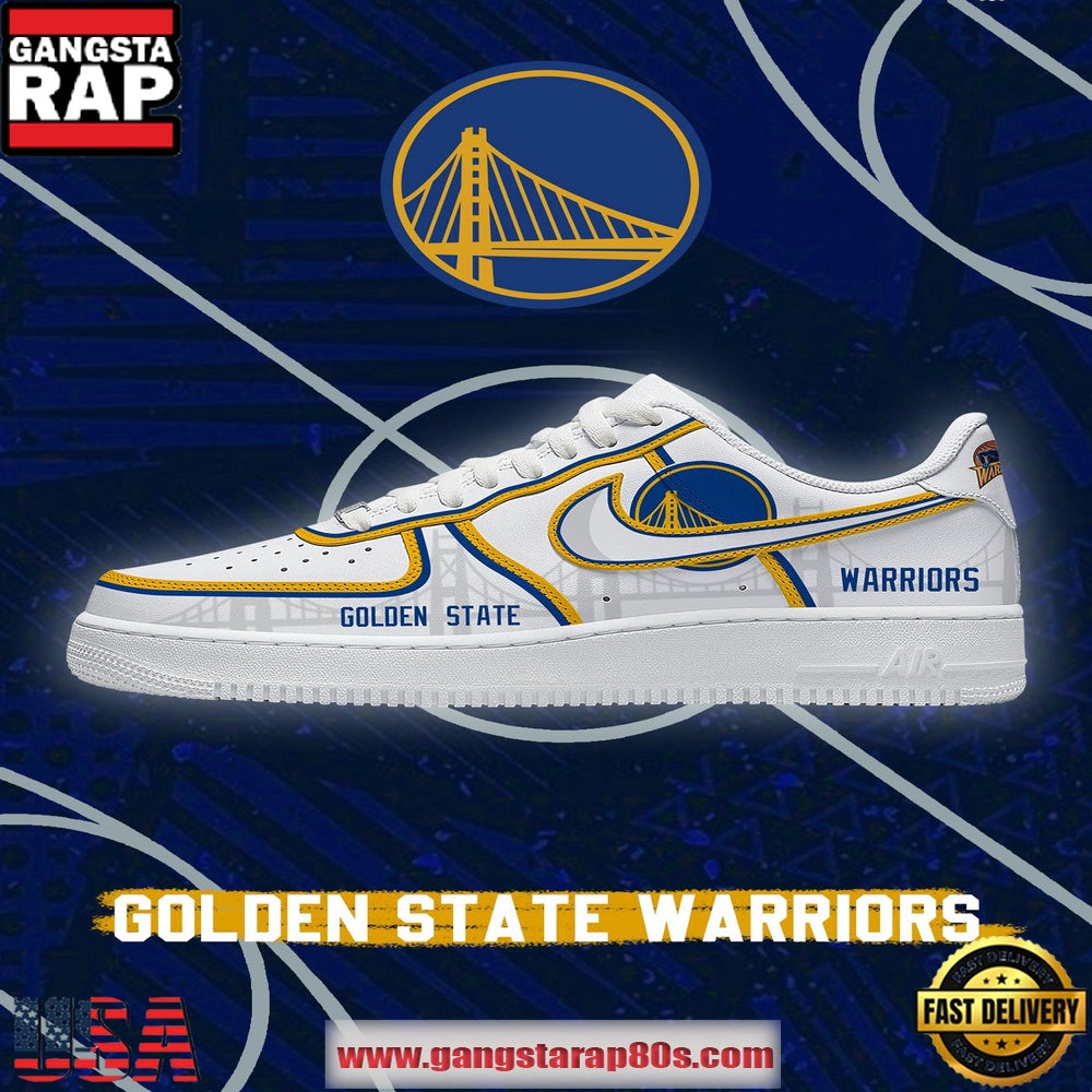 NBA Golden State Basketball Unique Sports Design Air Force 1 Sneakers Shoes