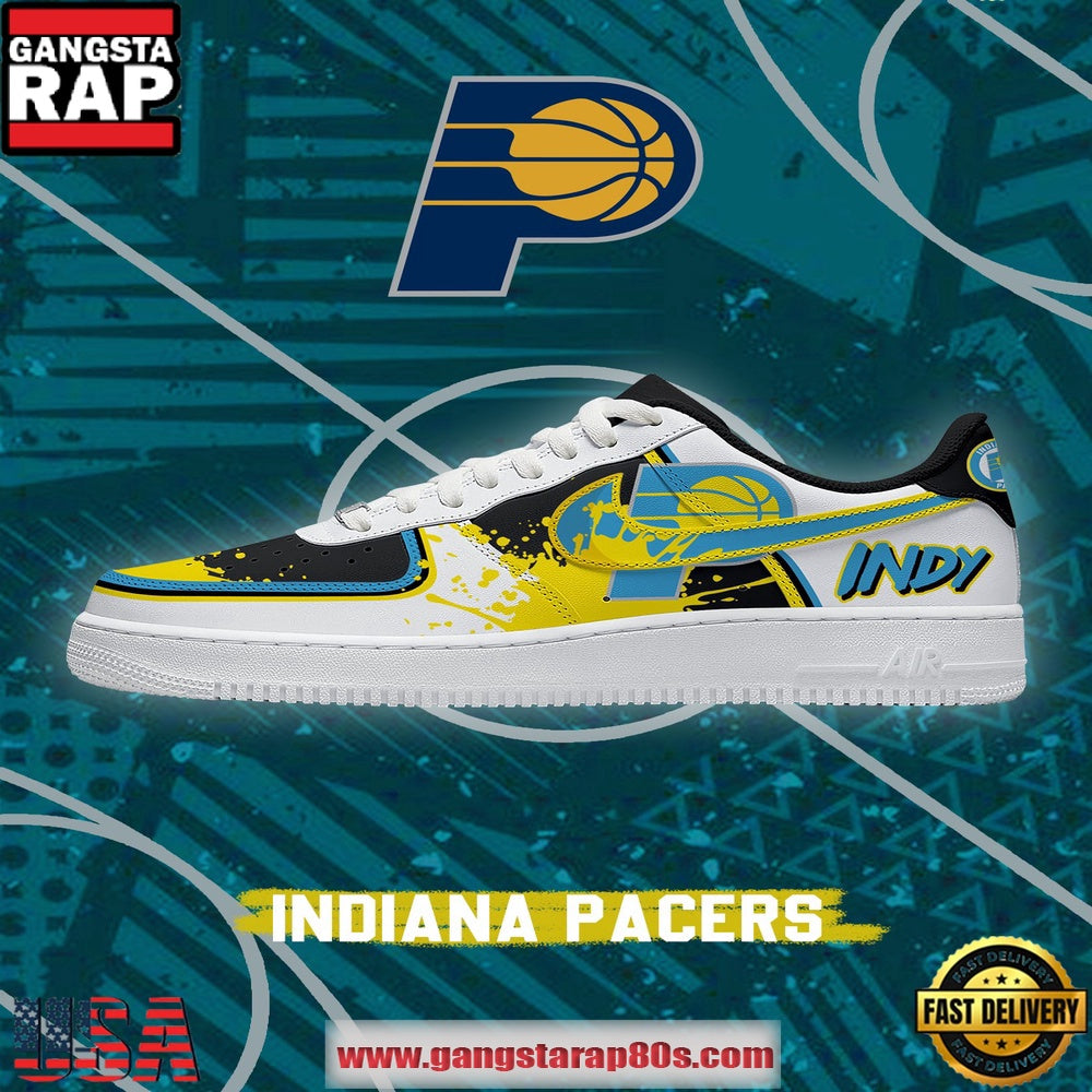 NBA Indiana Basketball New Design Air Force 1 Sneakers Shoes