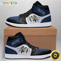 NBA Indiana Pacers Blue White Scratch Air Jordan 1 High Sneakers