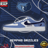 NBA Memphis Basketball Air Force 1 Sneakers Shoes