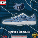 NBA Memphis Basketball New Design Air Force 1 Sneakers Shoes