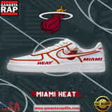 NBA Miami Basketball New Design Air Force 1 Sneakers Shoes
