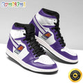 NBA Phoenix Suns White Purple Air Jordan 1 High Sneakers