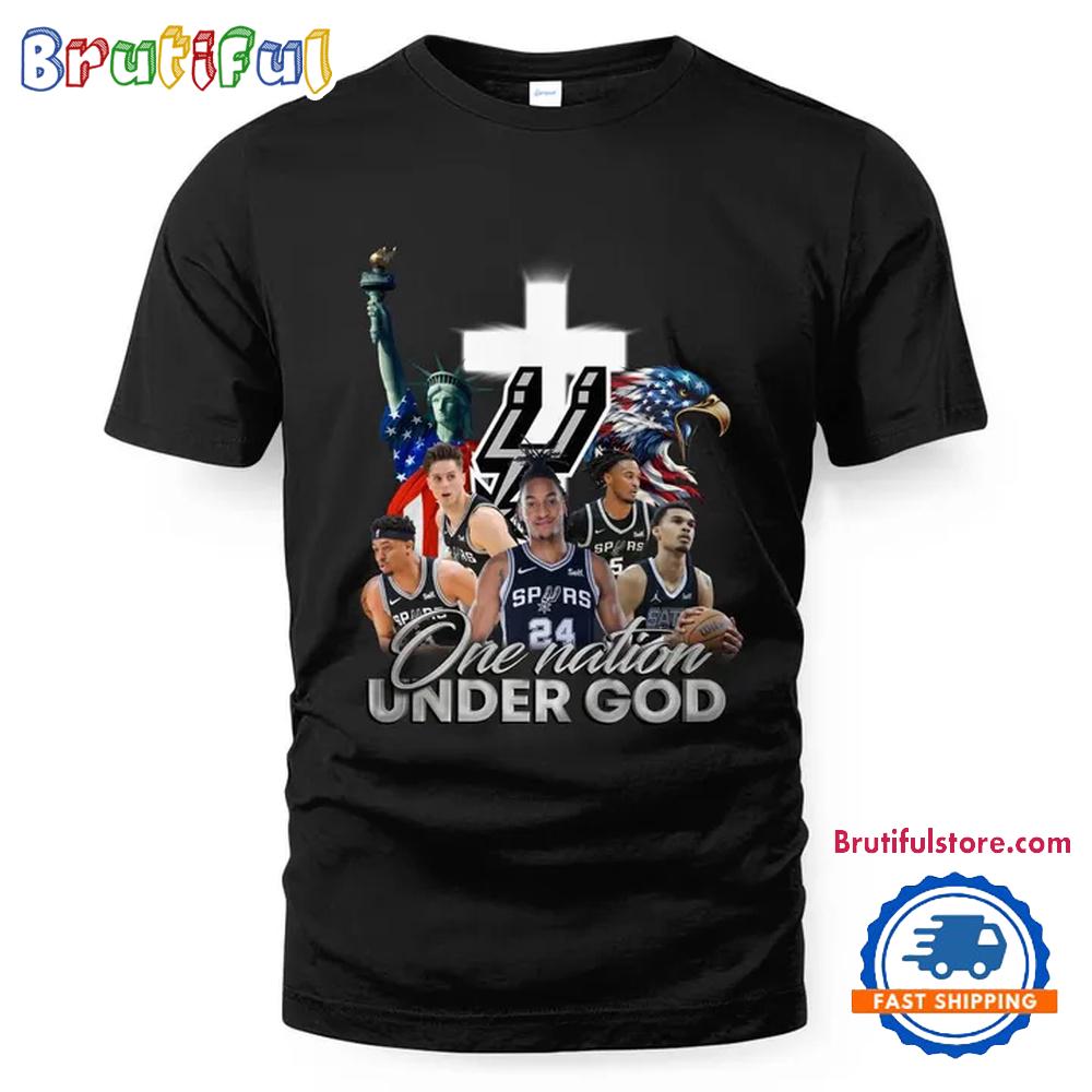 NBA San Antonio Spurs One Nation Under God Vintage T Shirt