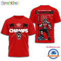 NC State Wolfpack NCAA Union Home Mortgage Gasparilla Bowl Champions 2025 Red 3D Shirt