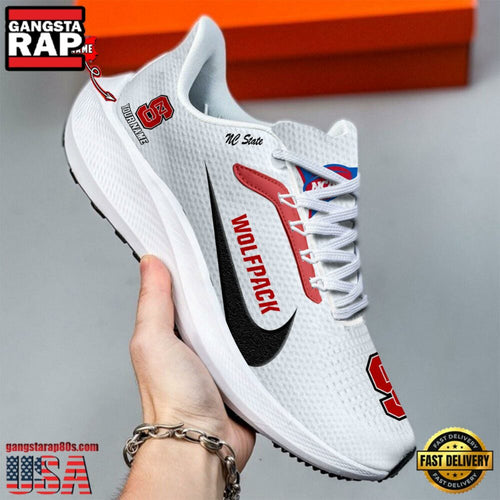 Custom Name NC State Wolfpack New Design Air Force 1 Shoes Running Sneakers