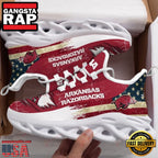 NCAA America Flag Arkansas Razorbacks Unique Design Max Soul Shoes Running Sneakers