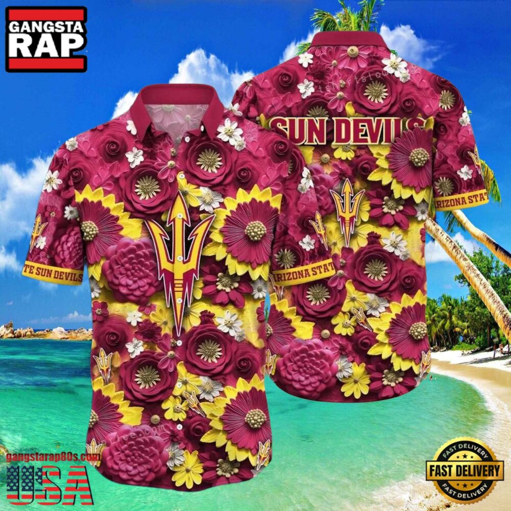 NCAA Arizona State Sun Devils Flower Hawaiian Shirt Outfit 3D Shirt.jpg