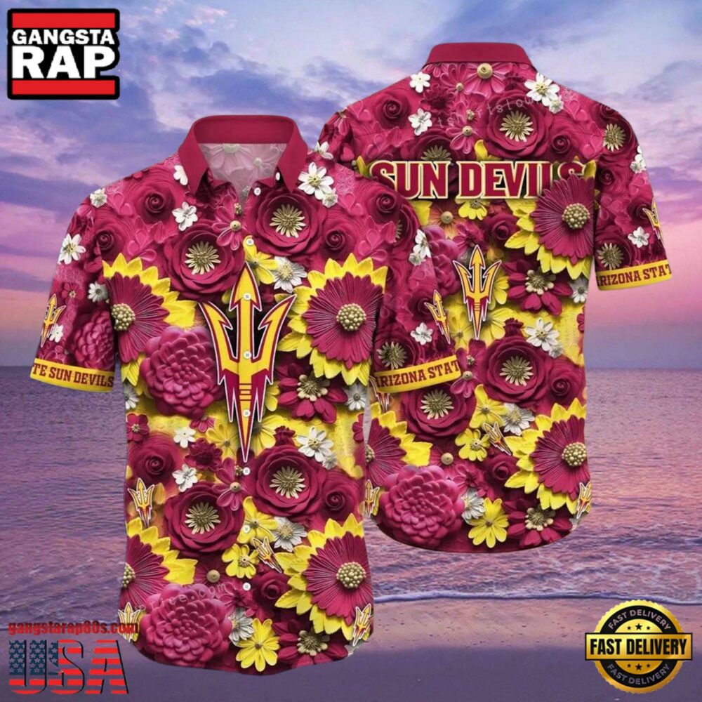 NCAA Arizona State Sun Devils Flower Hawaiian Shirt Outfit 3D Shirt.jpg