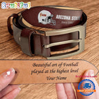 NCAA Arizona State Sun Devils Sport Logo Helmets Men’s Leather Belt