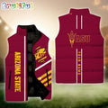 NCAA Arizona State Sun Devils Sport Team Personalized Sleeveless Down Puffer Jacket