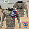 NCAA Arizona Wildcats Military Veterans Camouflage Hoodie