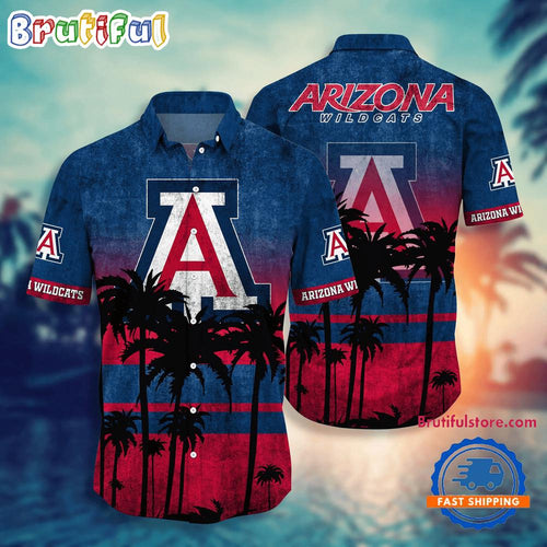 NCAA Arizona Wildcats Palm Tree Tropical Summer Beach Hawaiian Shirt