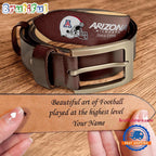 NCAA Arizona Wildcats Sport Logo Helmets Men’s Leather Belt