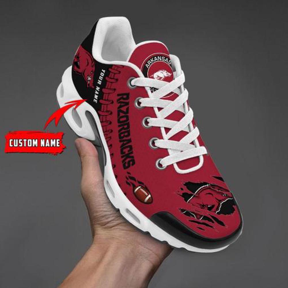 NCAA Arkansas Razorbacks Football Custom New Design Air Max Plus Shoes Running Sneakers