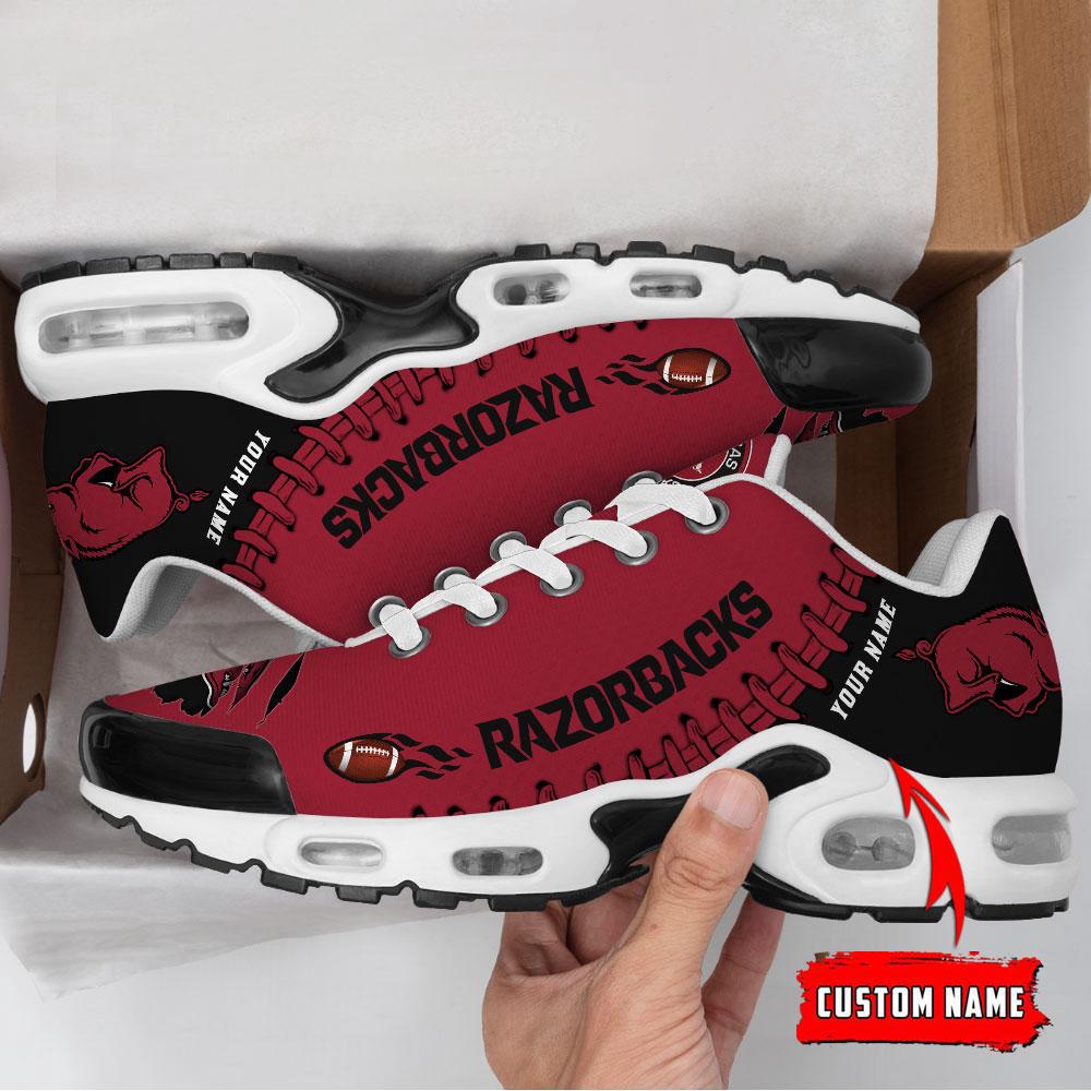 NCAA Arkansas Razorbacks Football Custom New Design Air Max Plus Shoes Running Sneakers