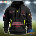 NCAA Arkansas Razorbacks Heavy Hoodie, Sporty Quarter Zip Hoodie
