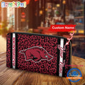 NCAA Arkansas Razorbacks Leopard Women’s Zip Around Wallet, Sporty Women’s Wallet
