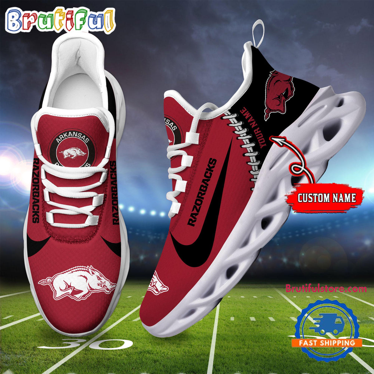 NCAA Arkansas Razorbacks New Season Design Max Soul Shoes Sport Sneaker