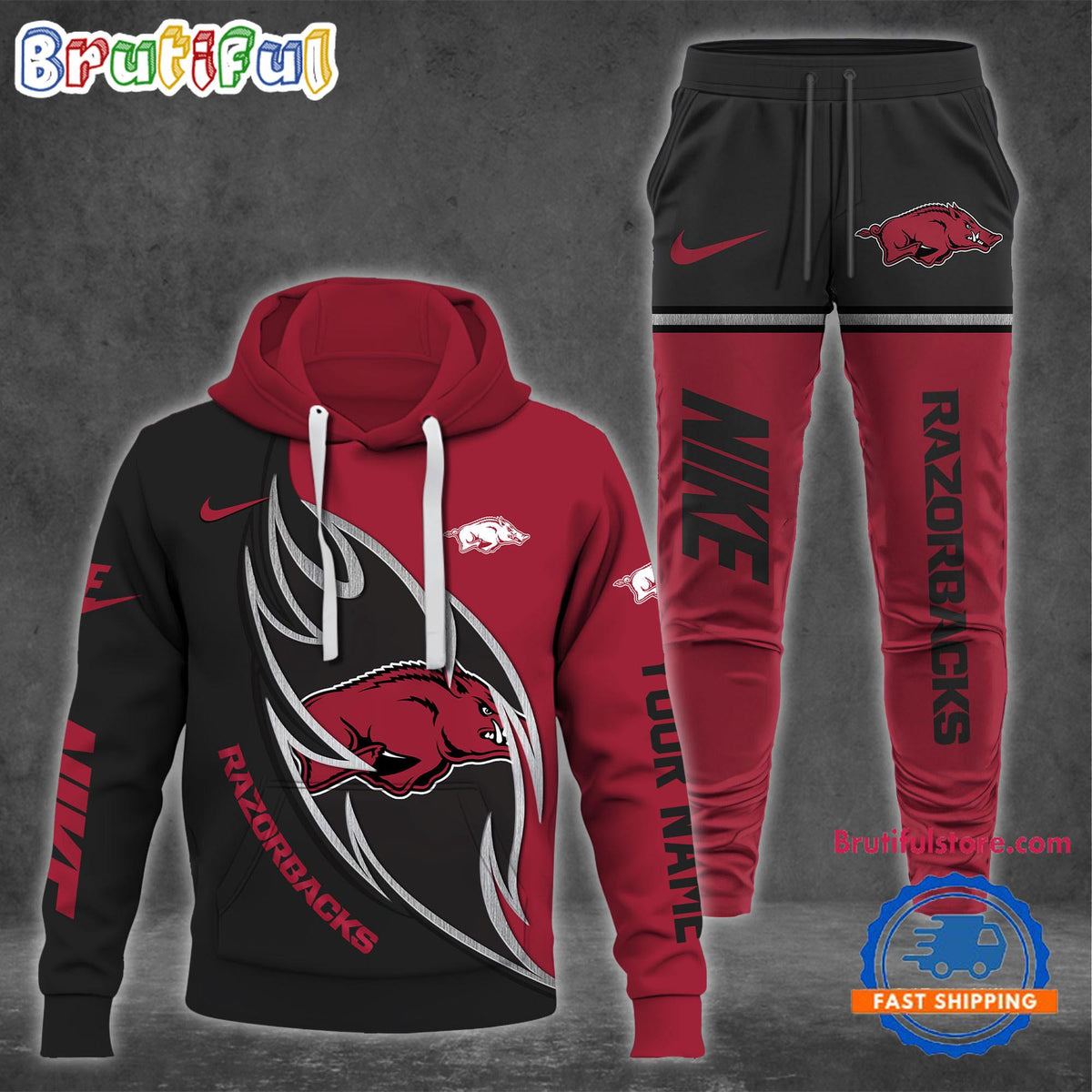 NCAA Arkansas Razorbacks Special Sport Team Design Hoodie And Pants