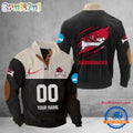 NCAA Arkansas Razorbacks Sport Team Custom Name And Number Buttoned Collar Sweatshirt