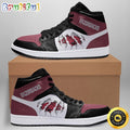 NCAA Arkansas Razorbacks Tearing Open Logo Air Jordan 1 High Sneakers