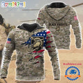 NCAA Army Black Knights Military Veterans Camouflage Hoodie