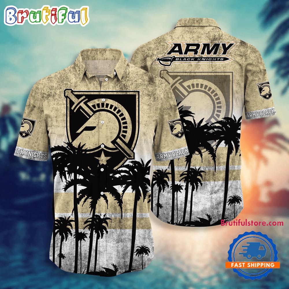 NCAA Army Black Knights Palm Tree Tropical Summer Beach Hawaiian Shirt