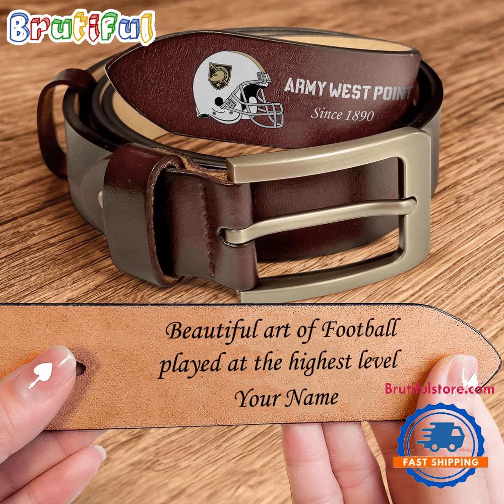 NCAA Army Black Knights Sport Logo Helmets Men’s Leather Belt
