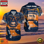 NCAA Auburn Tigers 3D Print Custom Name Aloha Hawaiian Shirt