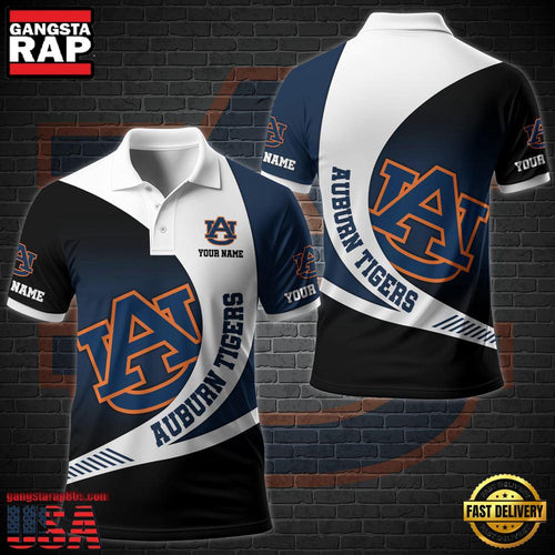 Custom Name NCAA Auburn Tigers Team Polo Shirt