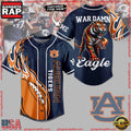 NCAA Custom Name Auburn Tigers War Dawn Eagle New Design Baseball Jersey