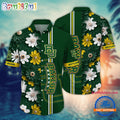 NCAA Baylor Bears Flower Summer Aloha Button Hawaiian Shirt