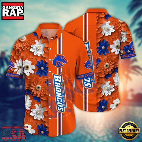NCAA Boise State Broncos Flower Style Hot Summer Aloha Hawaiian Shirt