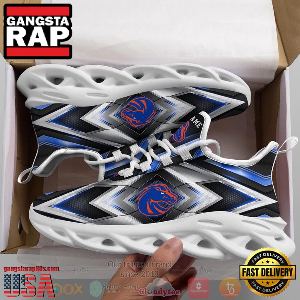 NCAA Boise State Broncos Football Team Custom Name Clunky Unique Design Max Soul Shoes Running Sneakers