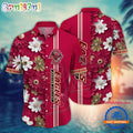 NCAA Boston College Eagles Flower Summer Aloha Button Hawaiian Shirt