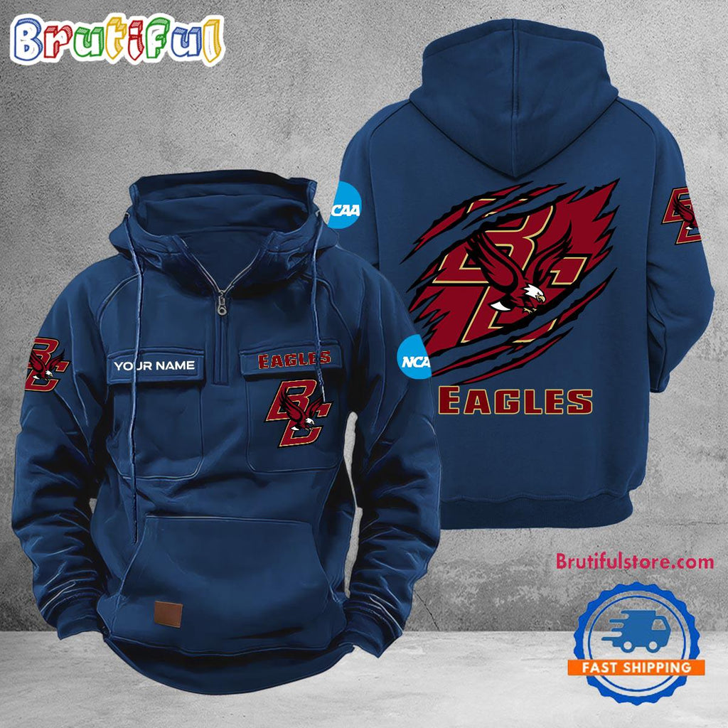 NCAA Boston College Eagles Sport Team Design Logo Name Cargo Hoodie