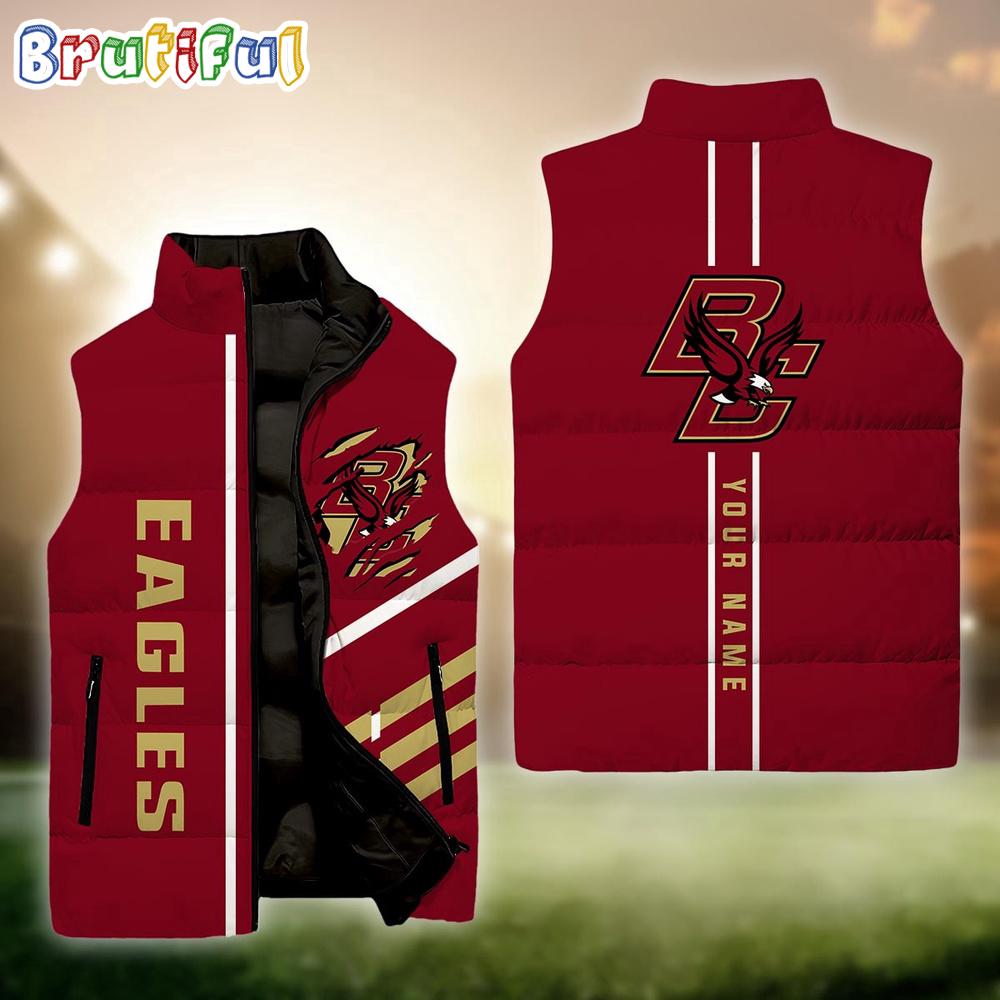 NCAA Boston College Eagles Sport Team Personalized Sleeveless Down Puffer Jacket