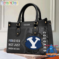 NCAA BYU Cougars Forever Not Just When We Win Leather Hand Bag