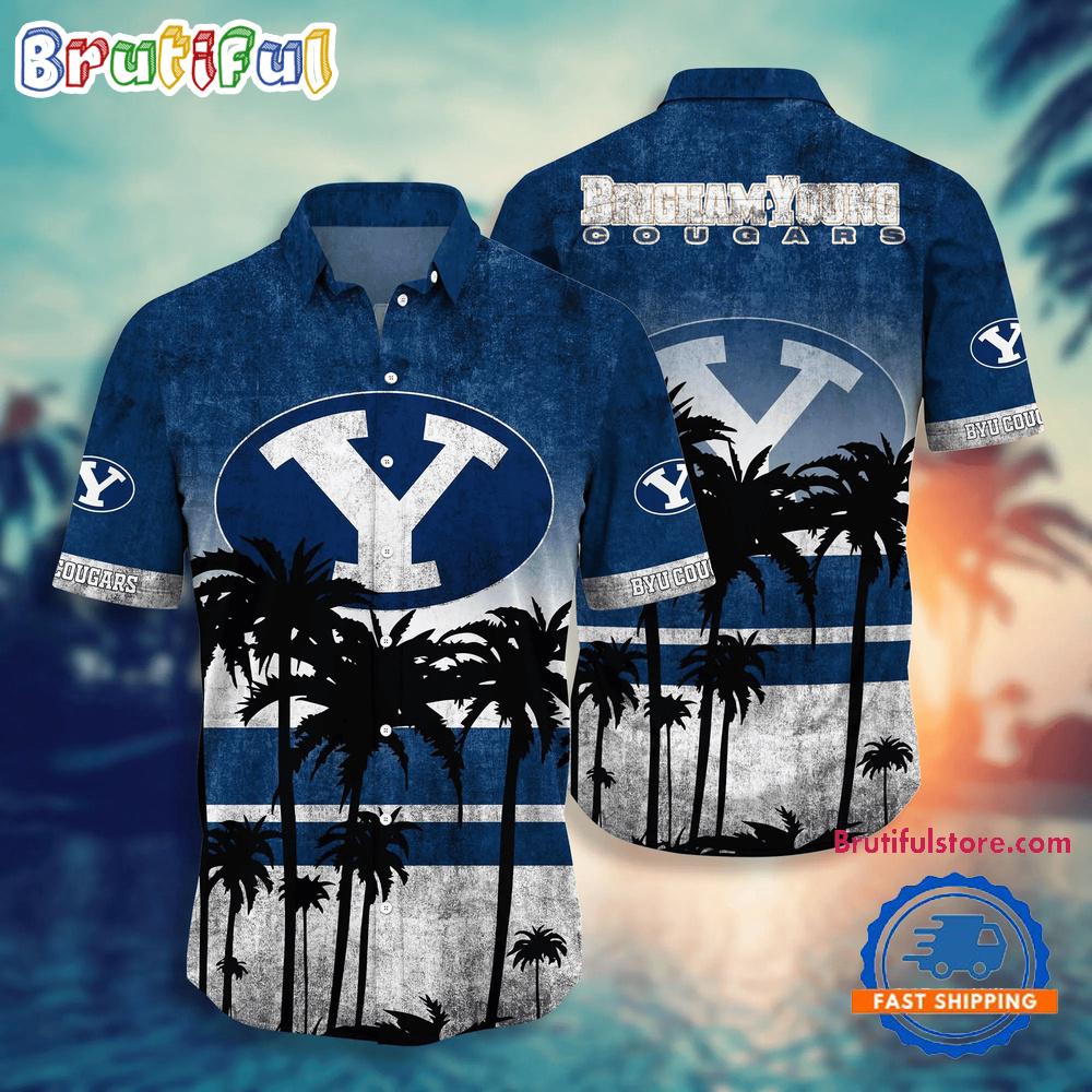 NCAA BYU Cougars Palm Tree Tropical Summer Beach Hawaiian Shirt