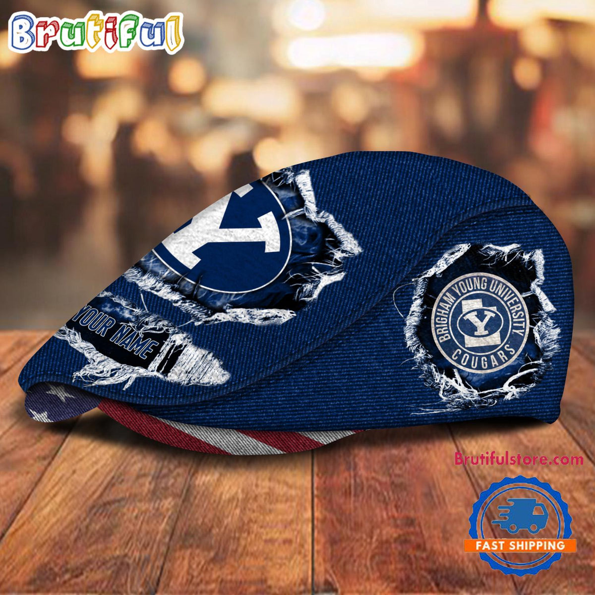 NCAA BYU Cougars Sport Team Design Jeff Cap