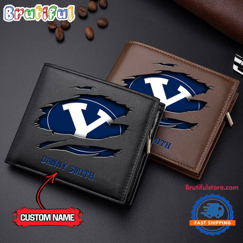 NCAA BYU Sporty Custom Men’s Leather Wallet