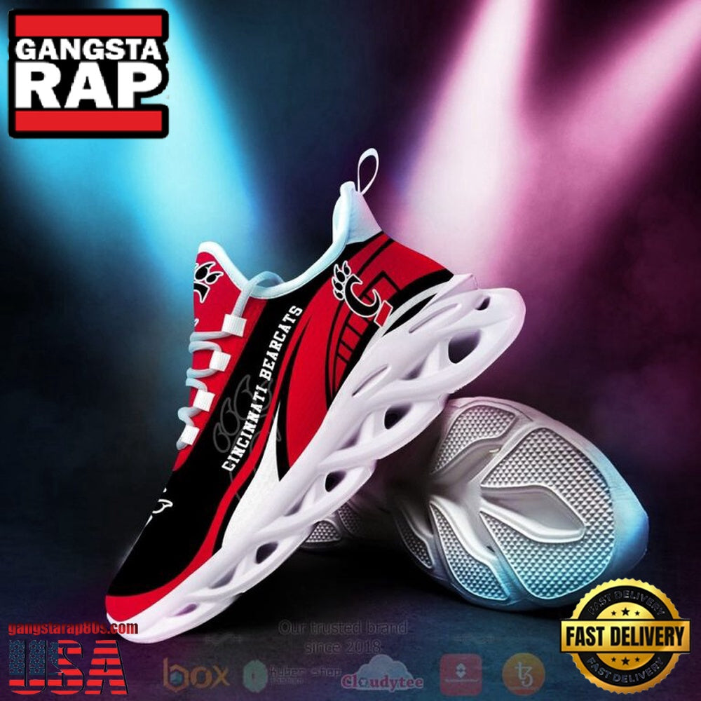 NCAA Cincinnati Bearcats Football Clunky Unique Design Max Soul Shoes Running Sneakers