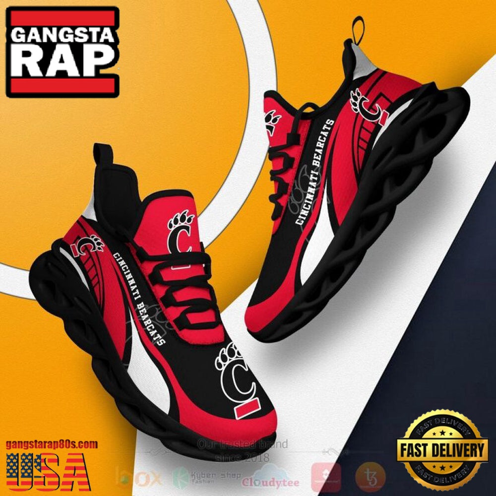 NCAA Cincinnati Bearcats Football Clunky Unique Design Max Soul Shoes Running Sneakers