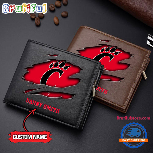 NCAA Cincinnati Bearcats Sporty Custom Men’s Leather Wallet