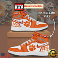 NCAA Clemson Tigers Custom Name Air Jordan 1 Shoes Running Sneakers