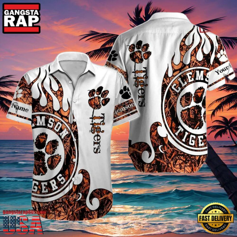 NCAA Clemson Tigers Custom Name Cheap Hawaiian Shirt