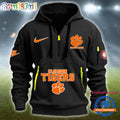NCAA Clemson Tigers Heavy Hoodie, Sporty Quarter Zip Hoodie